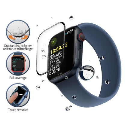 Película de Proteção Blueo High Molecule para Apple Watch 8 / 7 Série 45mm, Vidro Temperado, Preto