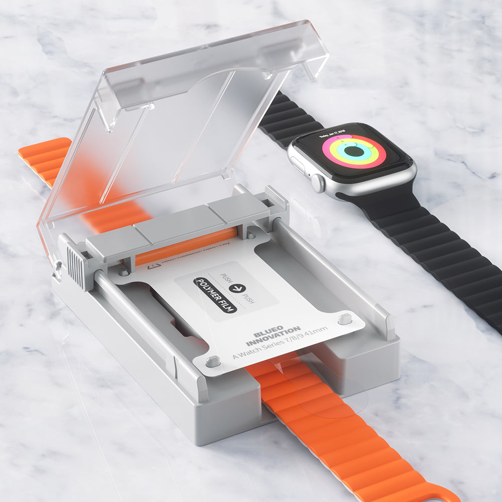 Película de Proteção Blueo High Molecule para Apple Watch 8 / 7 Série 45mm, Vidro Temperado, Preto
