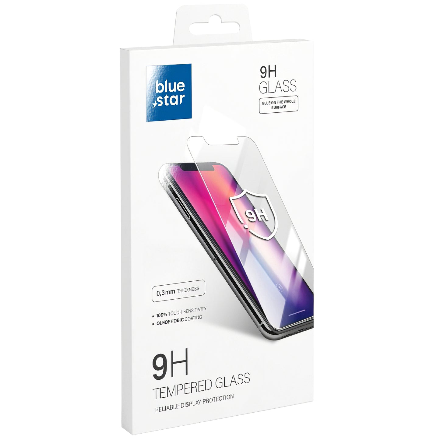 Protetor de ecrã Blue Star para Oppo A74 5G, proteção de vidro, cola total