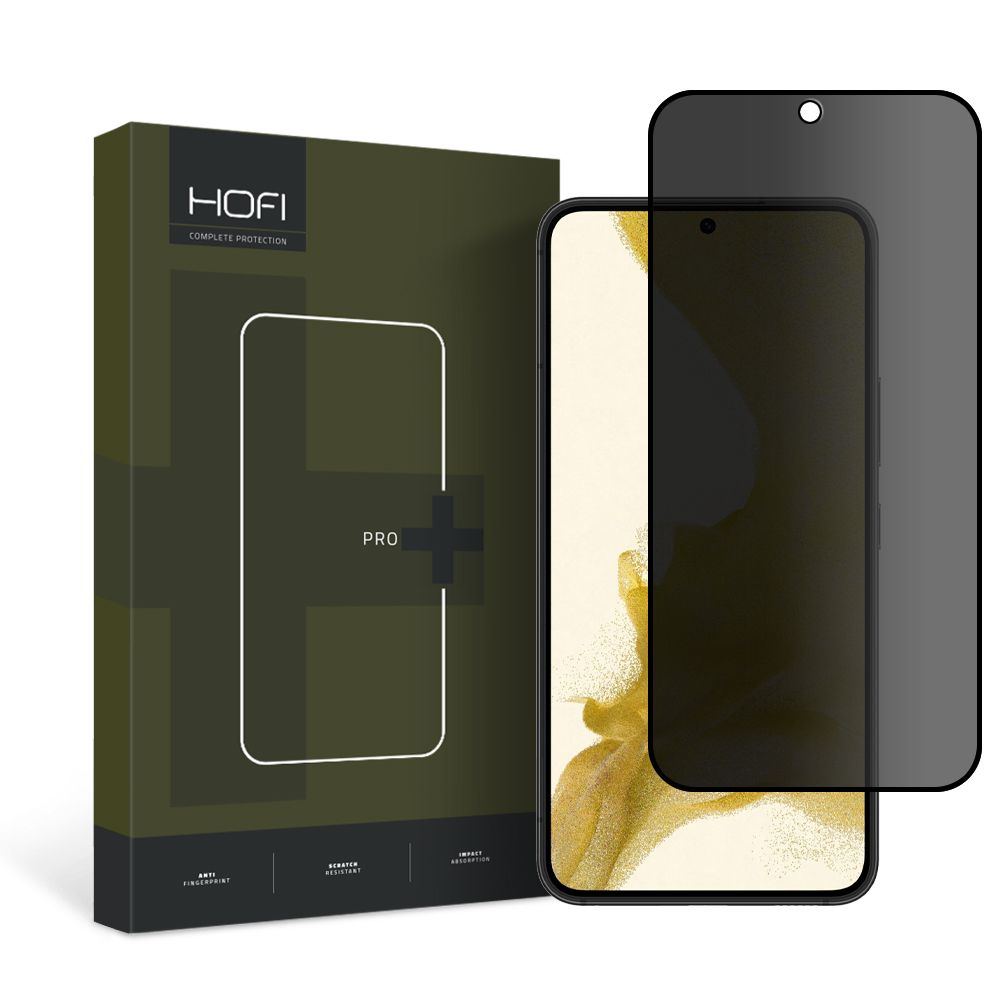 Privacy Screen Protector HOFI PRO+ for Samsung Galaxy Galaxy S22 5G S901, Tempered Glass, Full Glue