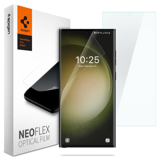 Película Protetora de Ecrã Spigen Neo Flex para Samsung Galaxy S23 Ultra S918, Plástico, Conjunto de 2 peças AFL05943