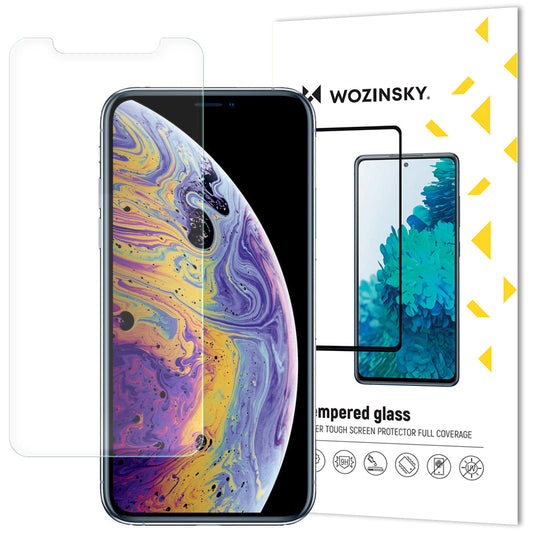 Protetor de ecrã WZK para Apple iPhone 11 Pro / XS / X, vidro, cola integral