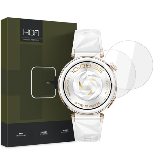 HOFI Glass PRO+ Folha de proteção para Huawei Watch GT 5 Pro 42mm, Conjunto 2 peças, Vidro protegido 