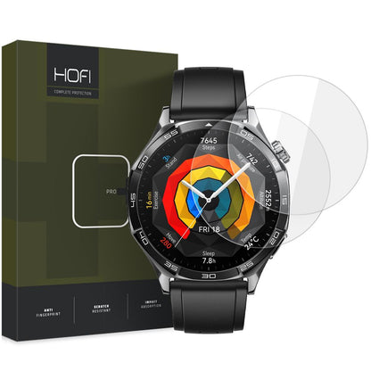 HOFI Glass PRO+ Folha de proteção para Huawei Watch GT 5 46mm, Conjunto 2 peças, Vidro de proteção 