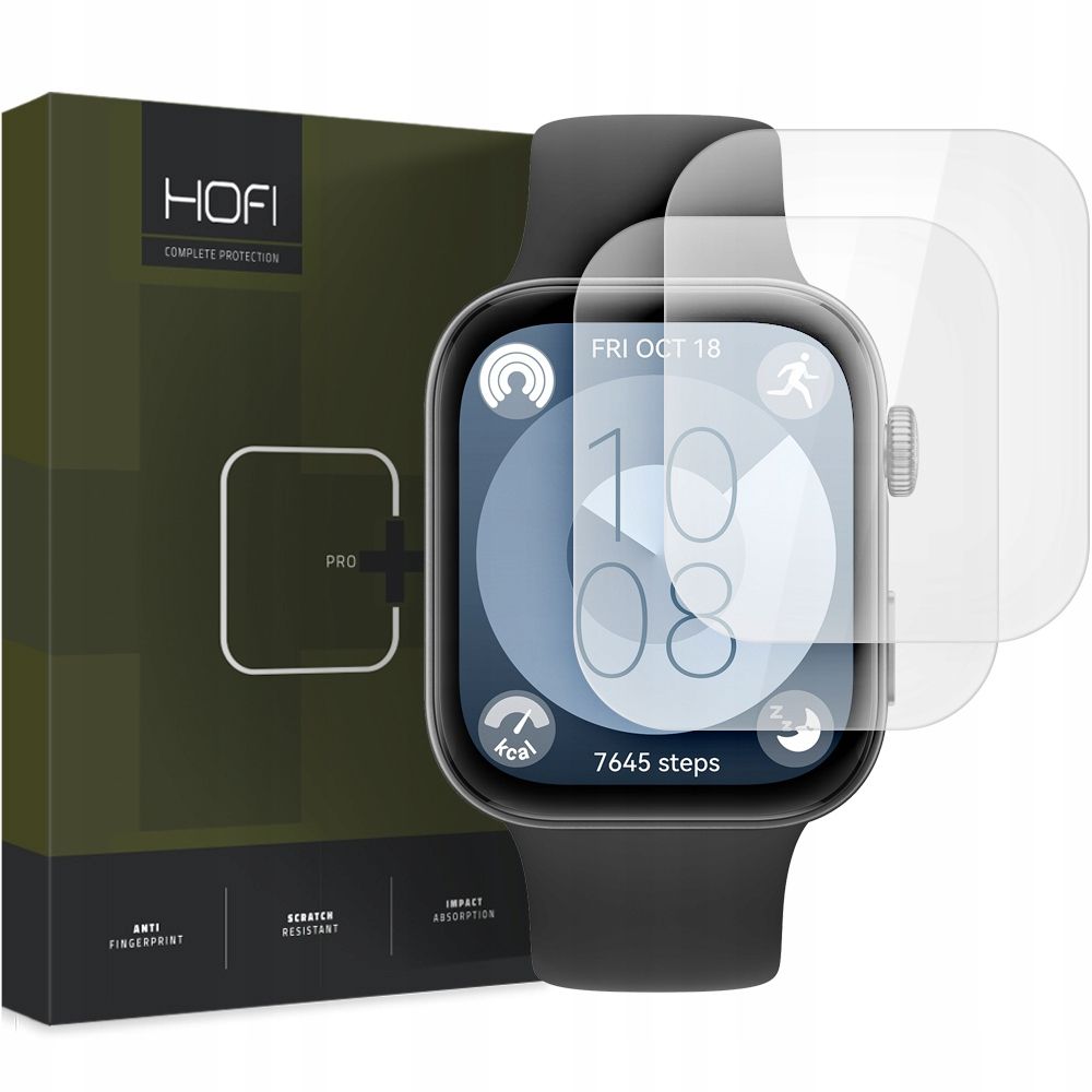 HOFI PRO+ Película protetora para Huawei Watch Fit 3, Conjunto 2 peças, Plástico