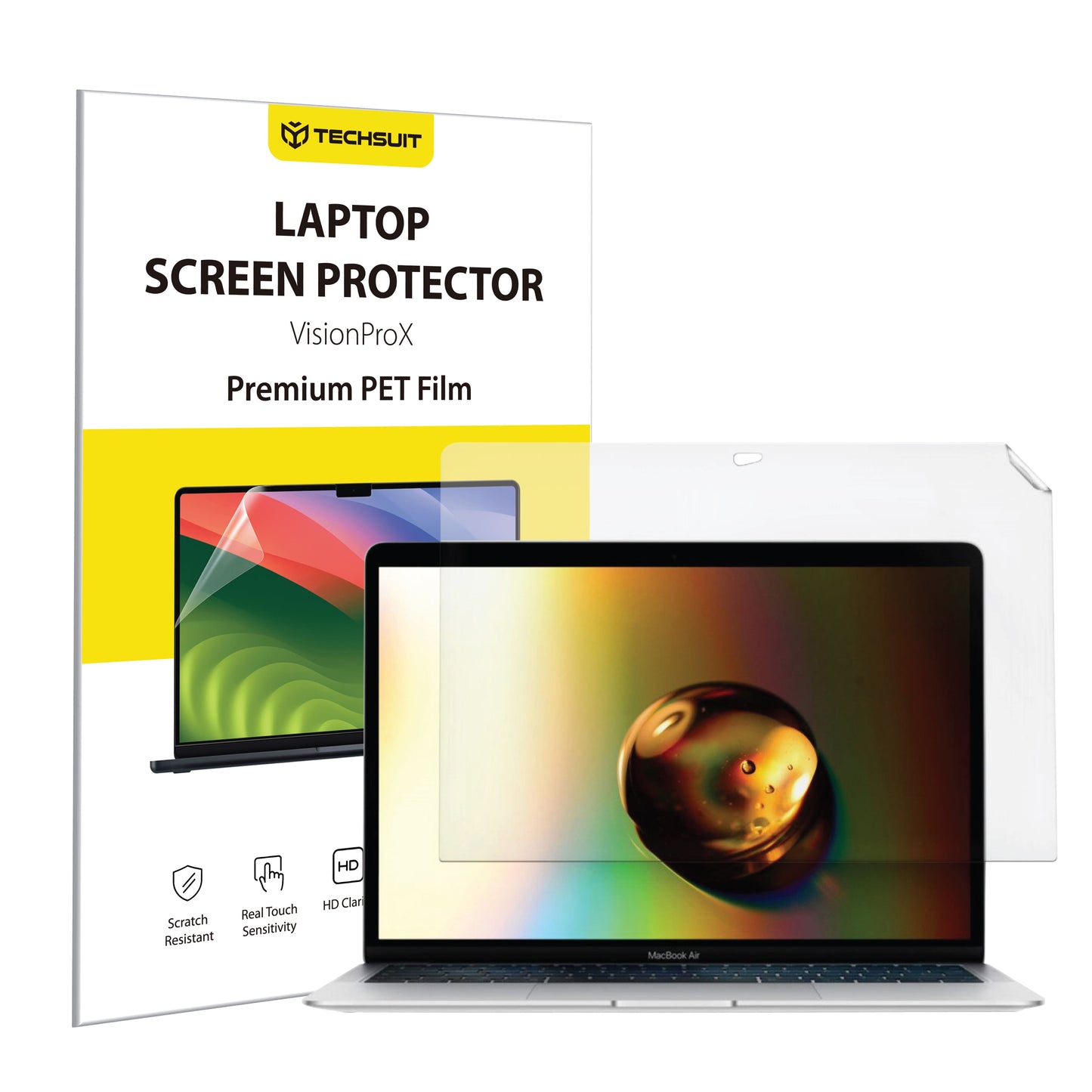 Película Protetora de Ecrã Mate Anti Luz Azul Techsuit VisionProX para Apple MacBook Air 13inch (2020) / (2018) / (2017), Plástico