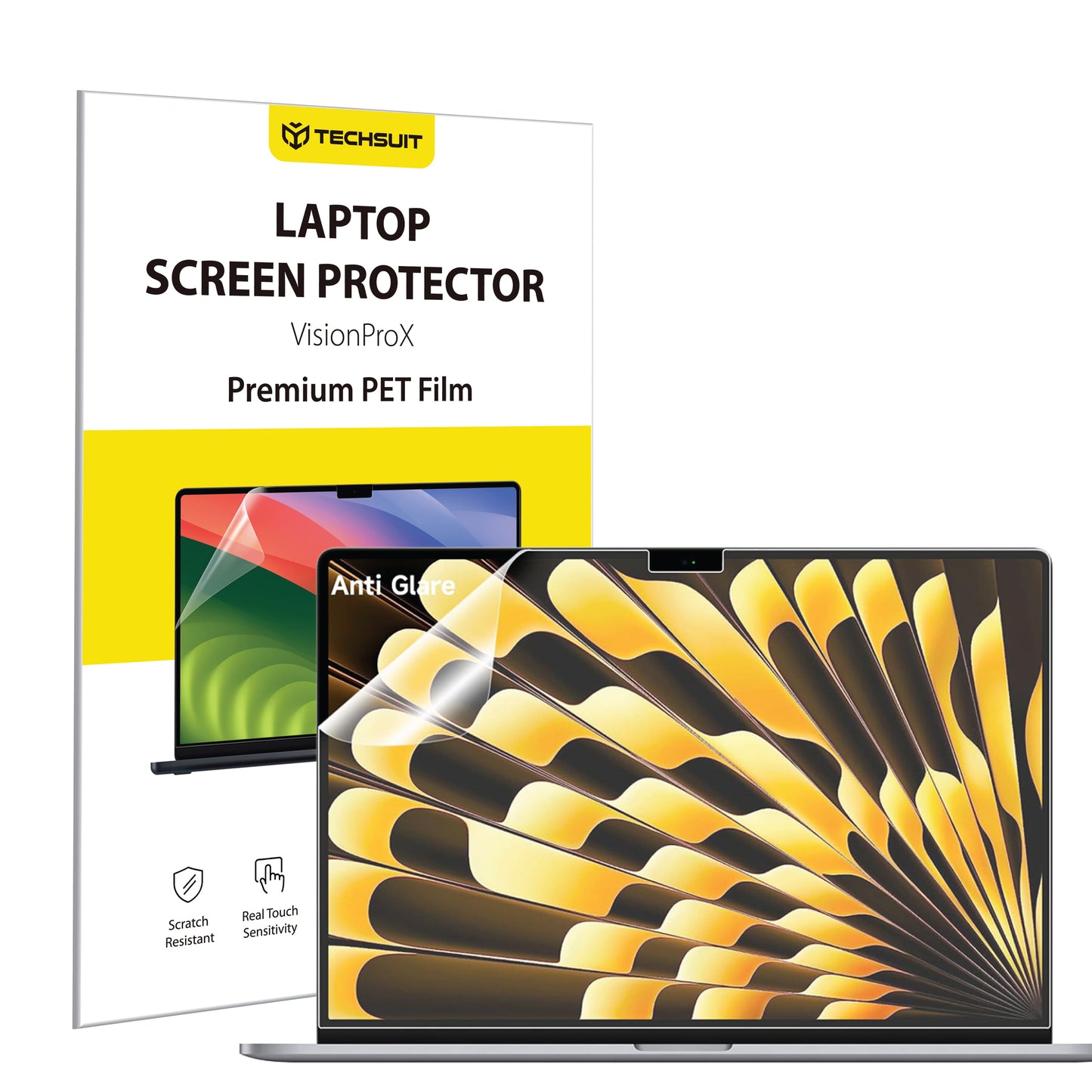 Película Protetora de Ecrã Mate Anti Luz Azul Techsuit VisionProX para Apple MacBook Air M3 15inch (2024) / Air M2 15inch (2023), Plástico