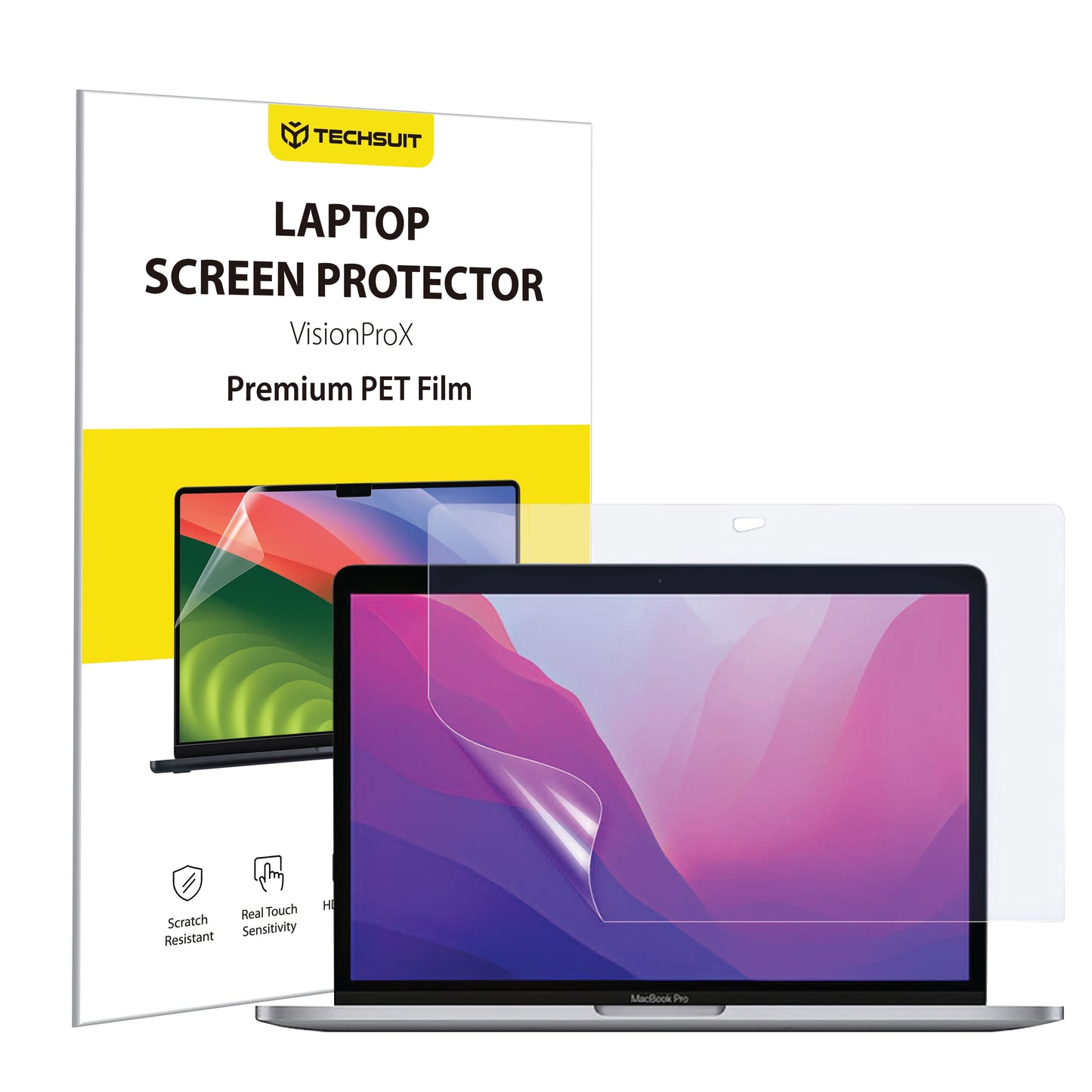 Película Protetora de Ecrã Mate Anti Luz Azul Techsuit VisionProX para Apple MacBook Pro 13inch (2022) / (2020) / (2019) / (2018) / (2016), Plástico