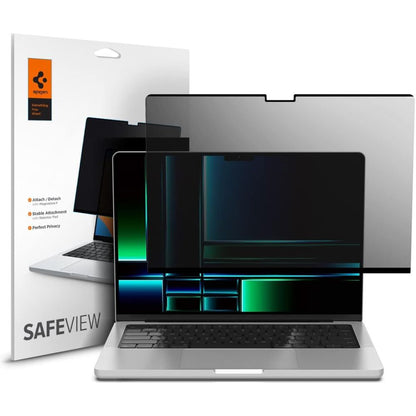 Película de Proteção de Ecrã Privacy Spigen Safe View Magnetic para Apple MacBook Pro 14inch (2022) / (2024) / (2023) / (2021), Plástico AFL06158