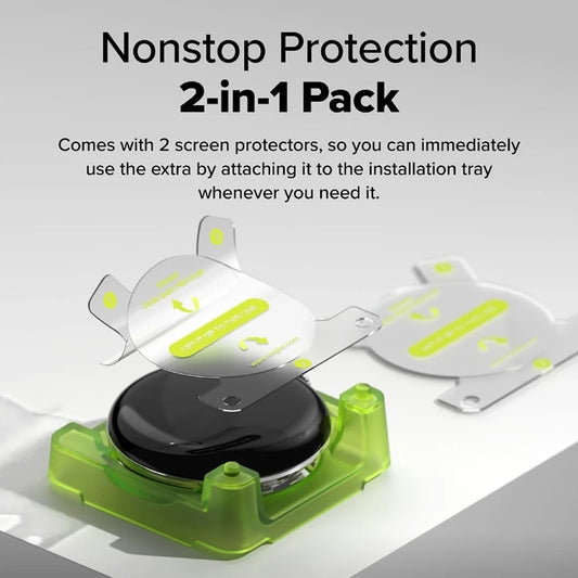 Película Protetora Ringke Dual Easy Pro para Google Pixel Watch 4 41mm, Conjunto de 2 peças, Plástico