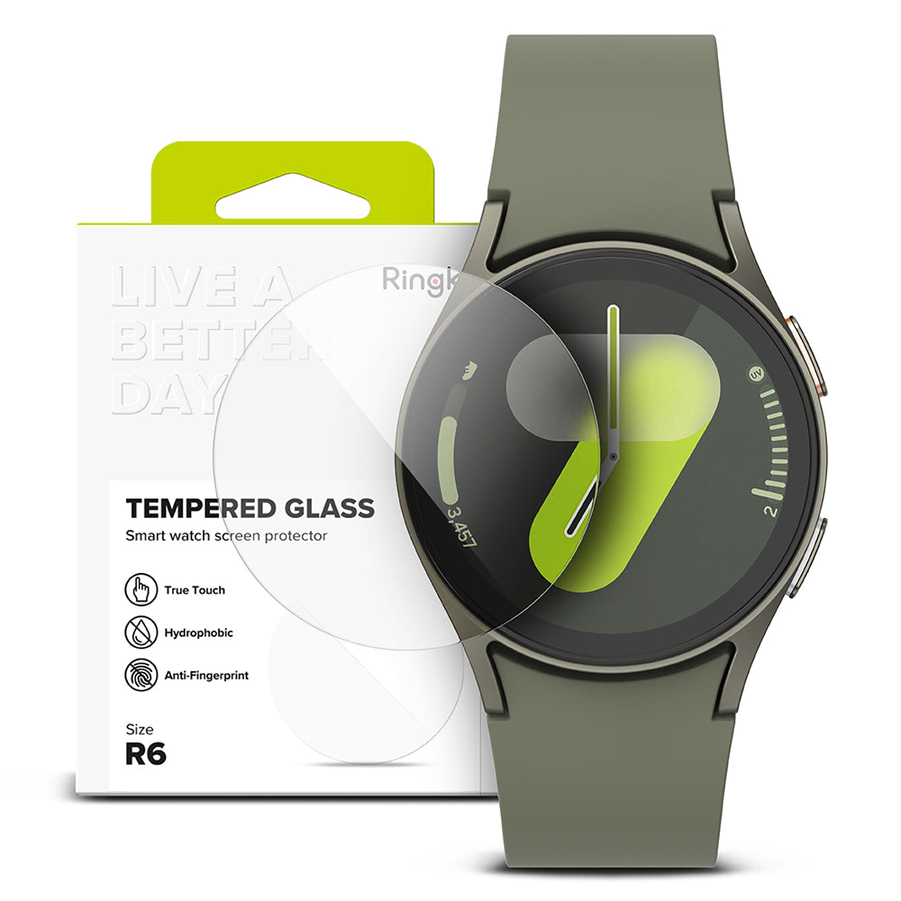 Película de Proteção Ringke R6 para Samsung Galaxy Watch7 44mm, Conjunto de 4 unidades, Vidro Temperado