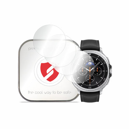 Película de Proteção Smart Protection Premium Classic para Samsung Galaxy Watch8 Classic, Conjunto de 4 unidades, Plástico