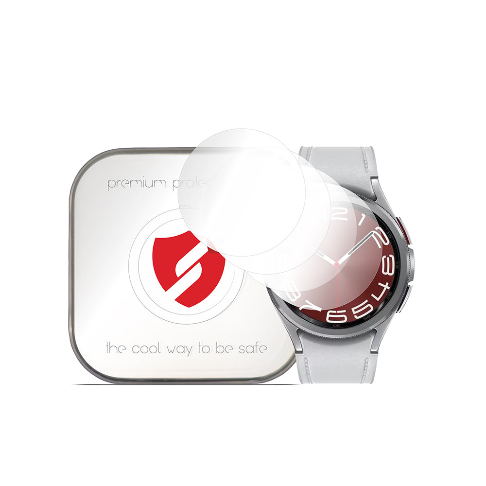 Película de Proteção Smart Protection Premium Classic para Samsung Galaxy Watch6 Classic 47mm, Conjunto de 4 unidades, Plástico