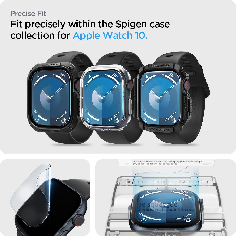 Spigen Elite Shield EZ FIT para Apple Watch Série 46mm, Conjunto 2 peças, Plástico AFL08579 