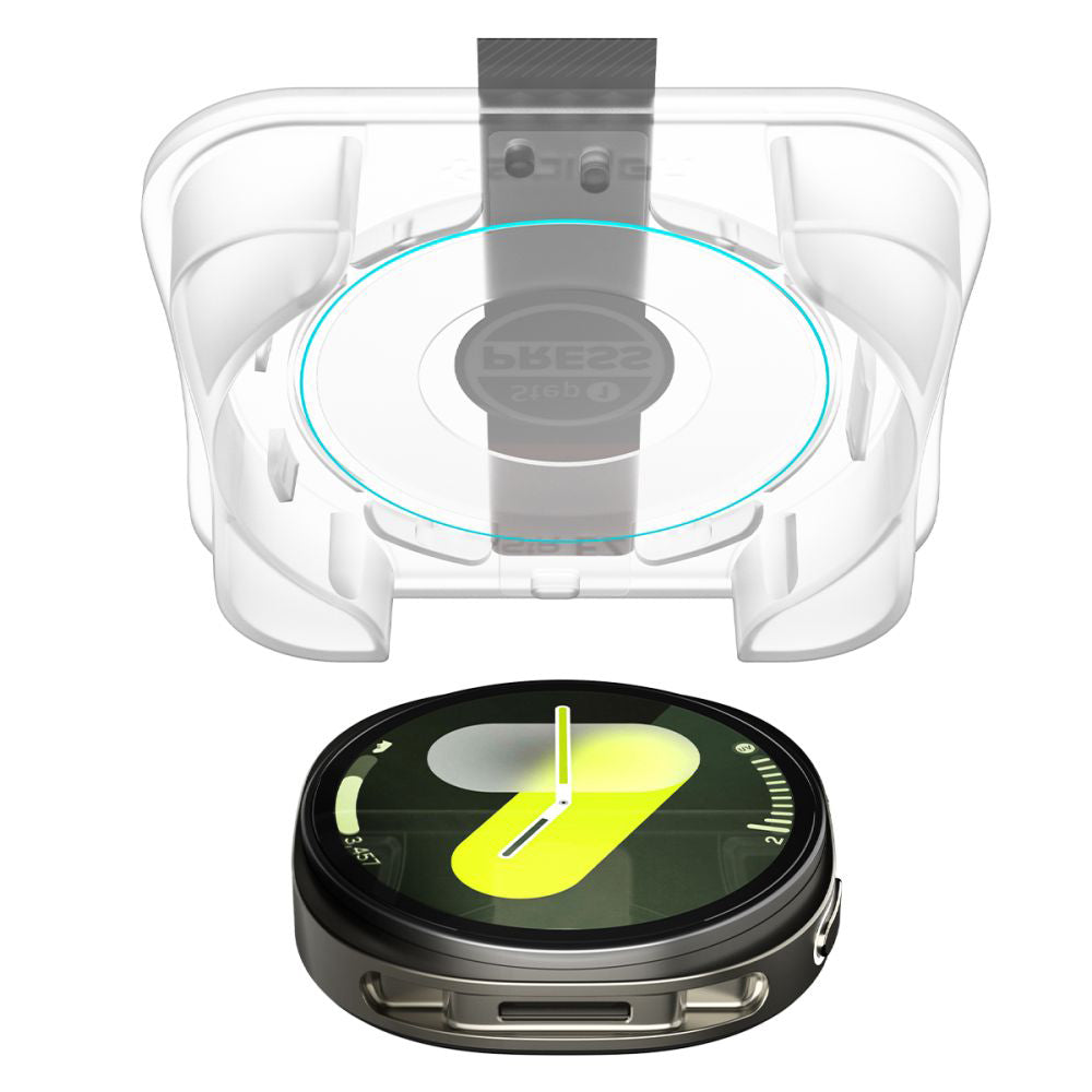 Película Protetora Spigen GlastR EZ FIT para Samsung Galaxy Watch8 40mm, Conjunto de 2 peças, Vidro Temperado AGL09876