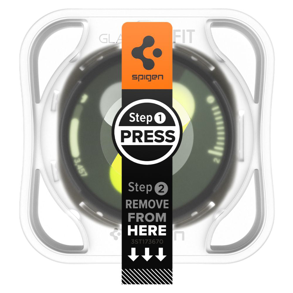 Película Protetora Spigen GlastR EZ FIT para Samsung Galaxy Watch8 40mm, Conjunto de 2 peças, Vidro Temperado AGL09876
