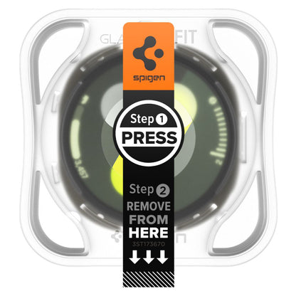 Película Protetora Spigen GlastR EZ FIT para Samsung Galaxy Watch8 40mm, Conjunto de 2 peças, Vidro Temperado AGL09876