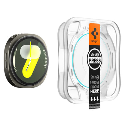 Película Protetora Spigen GlastR EZ FIT para Samsung Galaxy Watch8 40mm, Conjunto de 2 peças, Vidro Temperado AGL09876