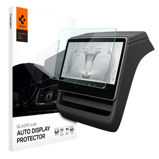 Película de Proteção Spigen GlastR Slim Anti-Reflexo para Navegação Tesla Y (2026 / 2025) / 3 (2026 / 2025 / 2024), Vidro Temperado AGL07586