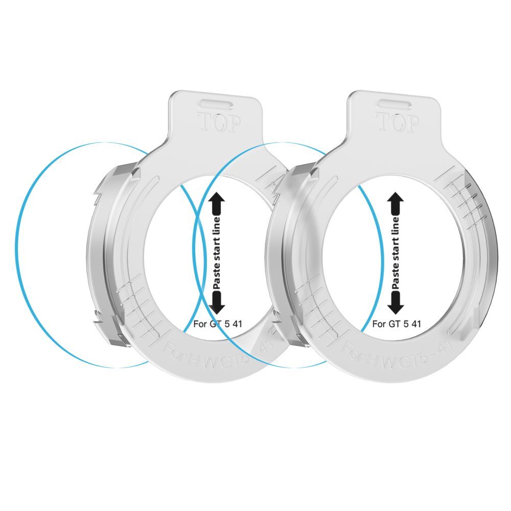 Película Protetora Tech-Protect Easy Set+ para Huawei Watch GT 5 41mm, Conjunto de 2 peças, Vidro Temperado