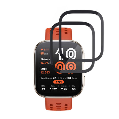 Película Protetora Techsuit Nano Flex para Amazfit Bip 6, Conjunto de 2 peças, Plástico, Preta