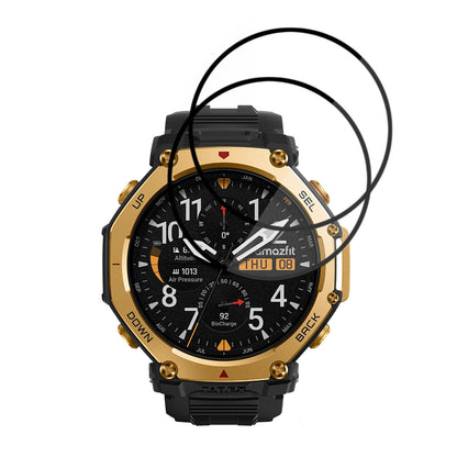 Película Protetora Techsuit Nano Flex para Amazfit T-Rex 3 Pro 48mm, Conjunto de 2 peças, Plástico, Preta