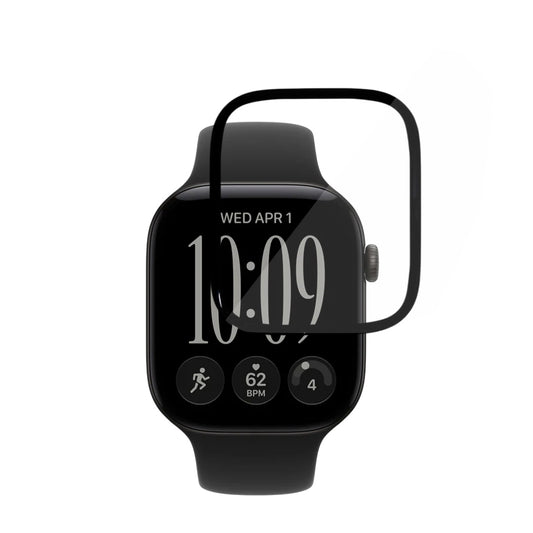 Película de Proteção Techsuit Nano Flex para Apple Watch Series 12 46mm, Conjunto de 2 peças, Plástico, Preto