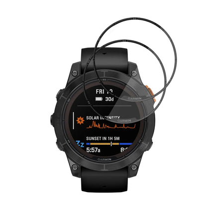 Película Protetora Techsuit Nano Flex para Garmin Fenix 7 Pro Solar, Conjunto de 2 peças, Plástico, Preta