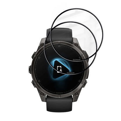 Película Protetora Techsuit Nano Flex para Garmin Fenix 8 Pro 47mm / 8 47mm, Conjunto de 2 peças, Plástico, Preta
