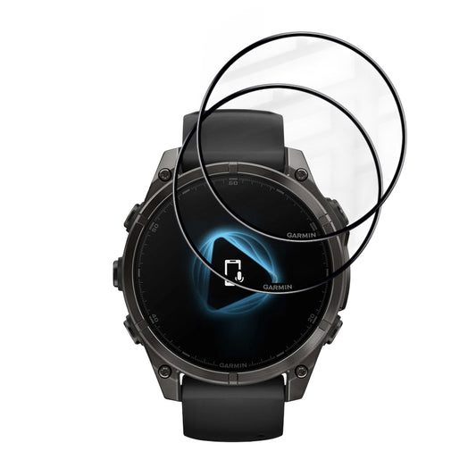 Película Protetora Techsuit Nano Flex para Garmin Fenix 8 Pro 47mm / 8 47mm, Conjunto de 2 peças, Plástico, Preta