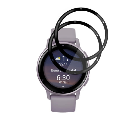 Película Protetora Techsuit Nano Flex para Garmin Vivoactive 5, Conjunto de 2 peças, Plástico, Preta