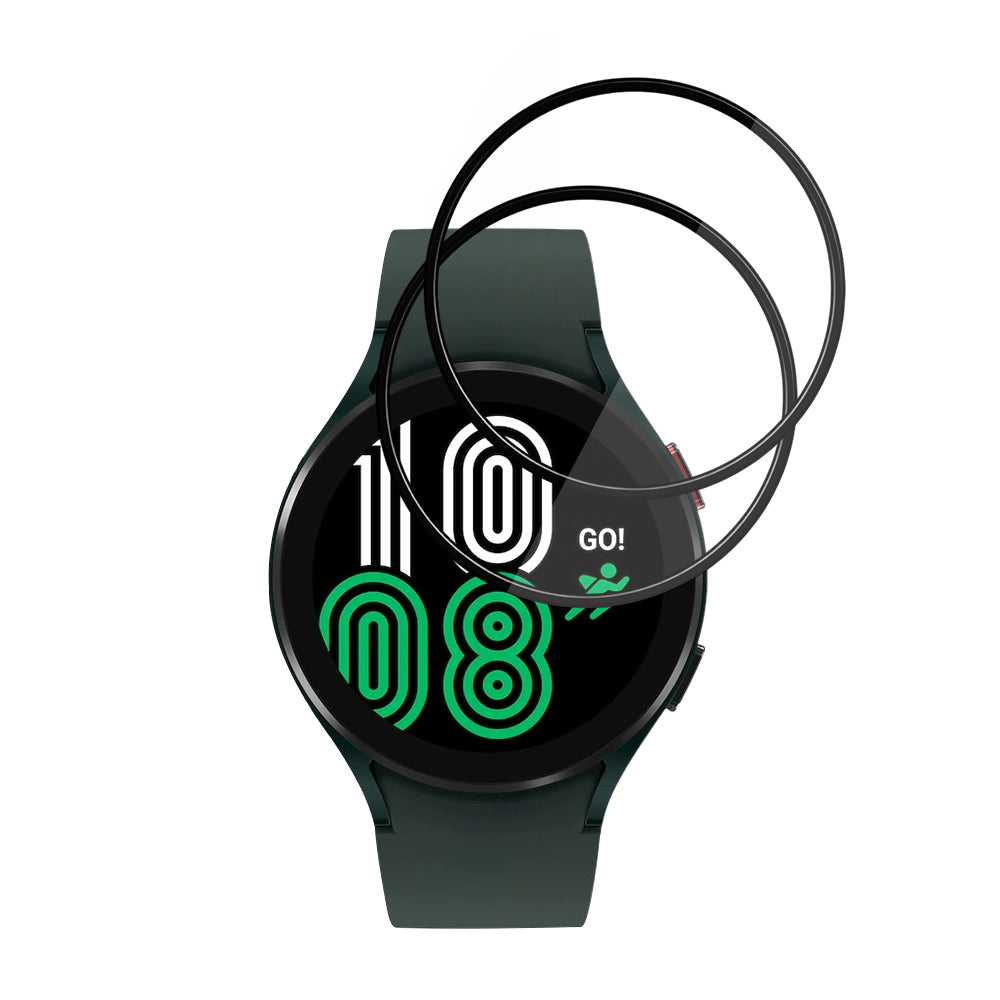 Película Protetora Techsuit Nano Flex para Samsung Galaxy Watch4 44mm, Conjunto de 2 peças, Plástico, Preta