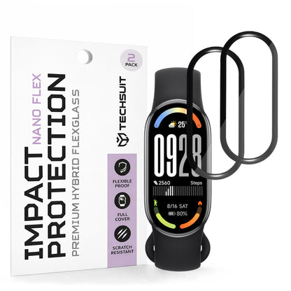 Película Protetora Techsuit Nano Flex para Xiaomi Smart Band 10, Conjunto de 2 peças, Plástico, Preta