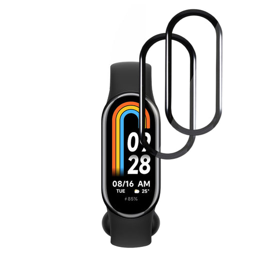 Película Protetora Techsuit Nano Flex para Xiaomi Smart Band 8, Conjunto de 2 peças, Plástico, Preta