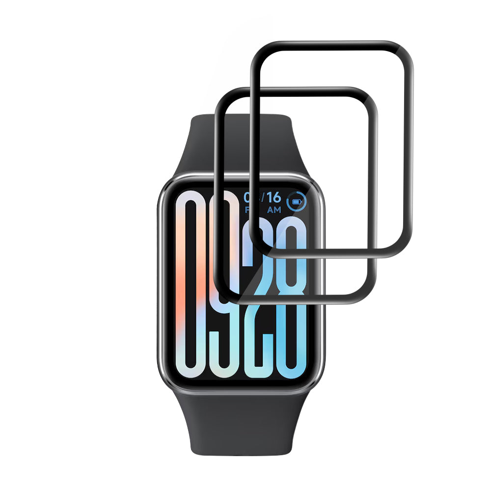 Película Protetora Techsuit Nano Flex para Xiaomi Smart Band 9 Pro, Conjunto de 2 peças, Plástico, Preta