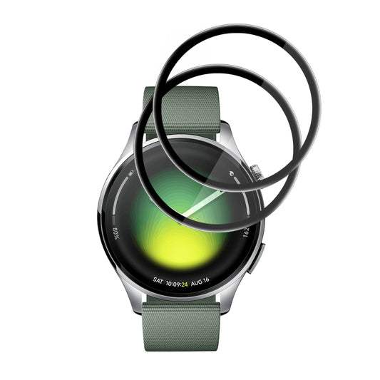 Película Protetora Techsuit Nano Flex para Xiaomi Watch 5, Conjunto de 2 peças, Plástico, Preta