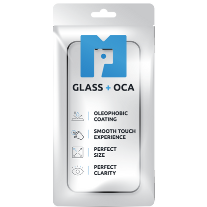 Screen Glass + OCA MP compatible with Apple iPhone 16, Black