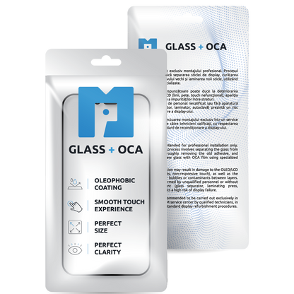 Screen Glass + OCA MP compatible with Apple iPhone 16, Black