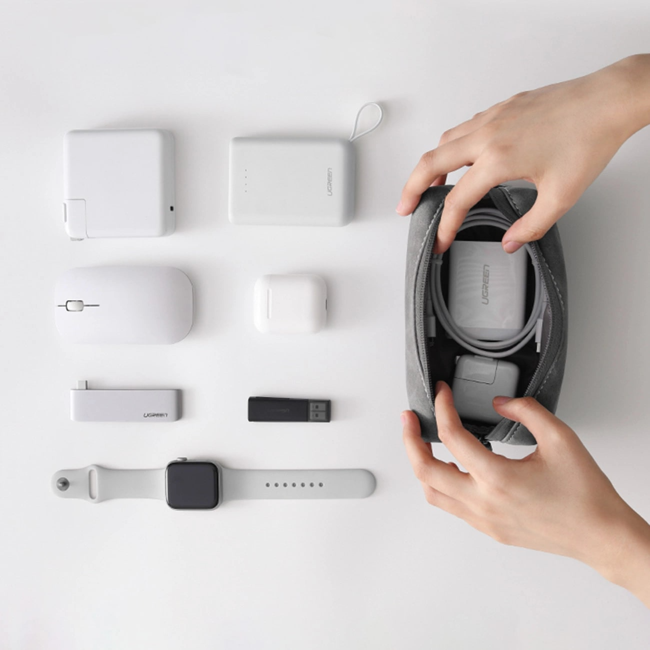 UGREEN LP285 Universal Accessories Bag, Gray