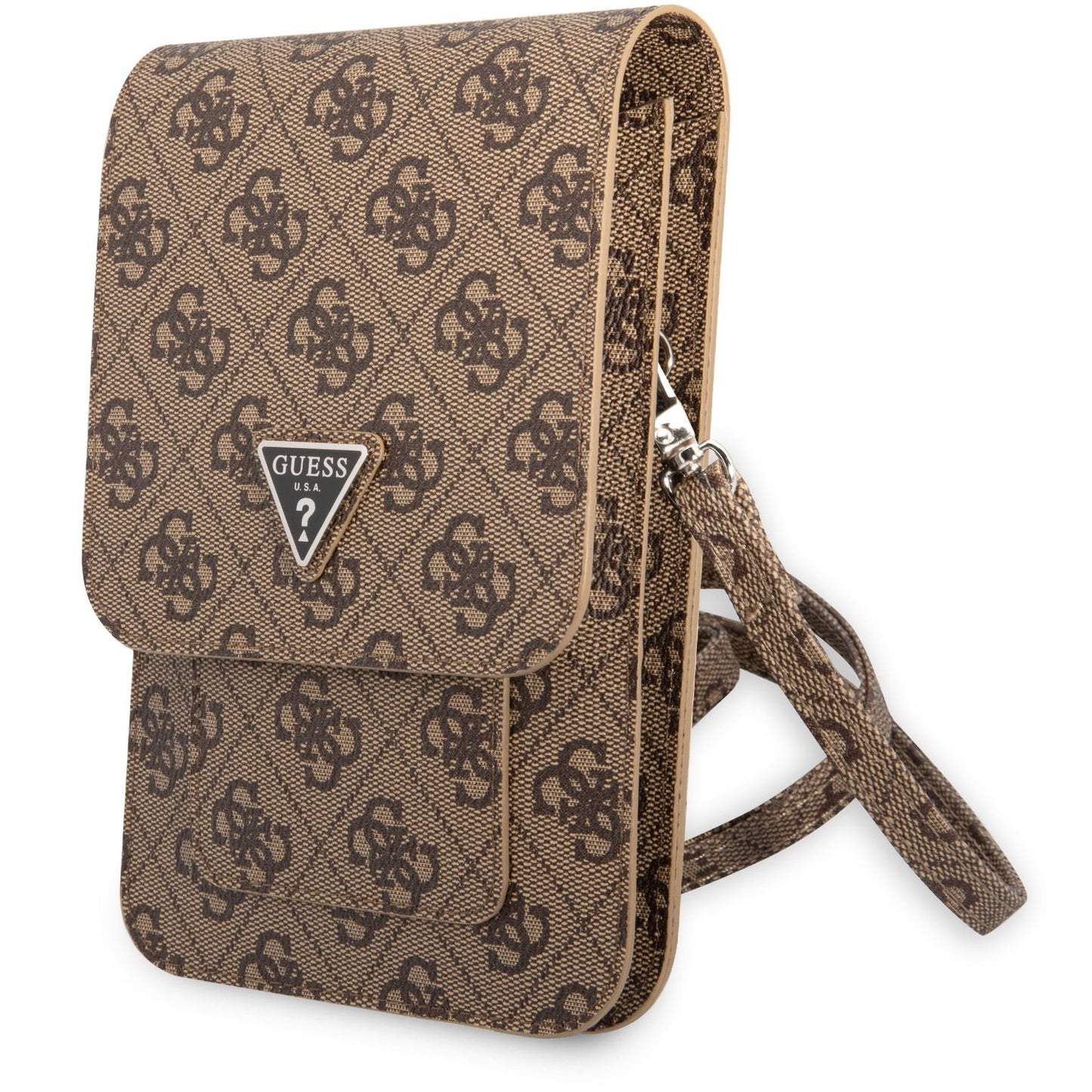 Bolsa Universal para Telefone, Guess, 4G Triangle Logo, Castanho