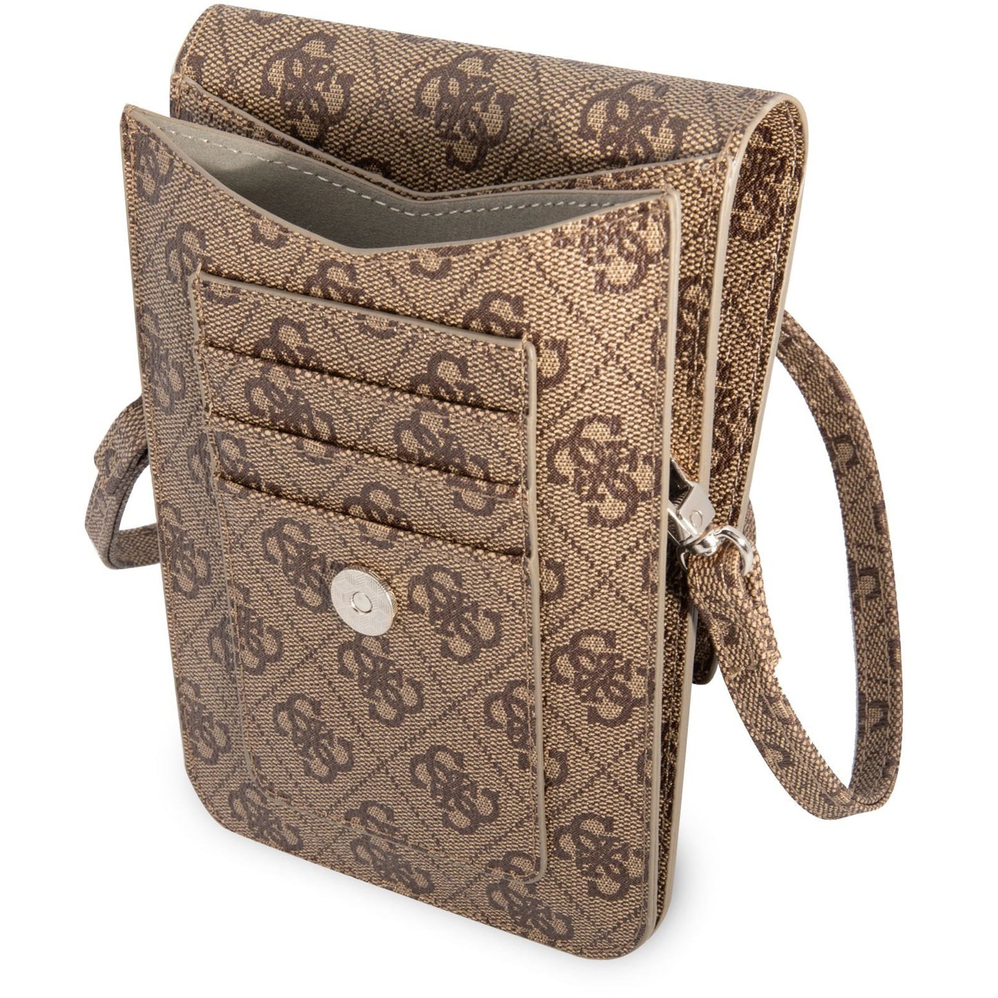 Bolsa Universal para Telefone, Guess, 4G Triangle Logo, Castanho