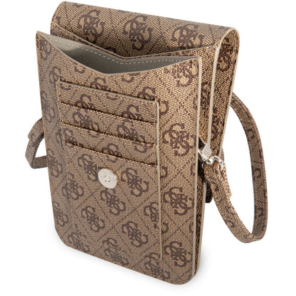 Bolsa Universal para Telefone, Guess, 4G Triangle Logo, Castanho