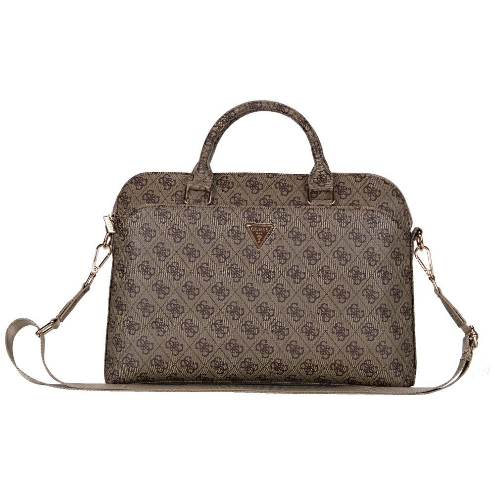 Mala Guess 4G Triangle Logo para Laptop 15inch, Castanho