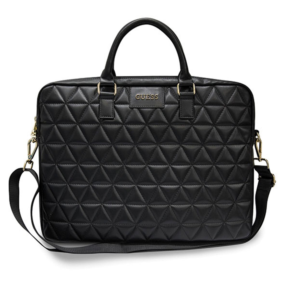 Mala Guess Quilted para Laptop 15 polegadas, Preta