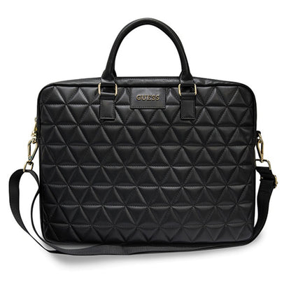 Mala Guess Quilted para Laptop 15 polegadas, Preta