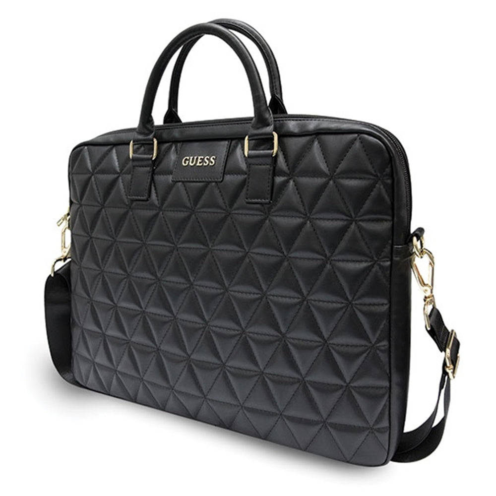 Mala Guess Quilted para Laptop 15 polegadas, Preta