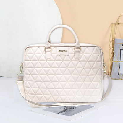 Mala Guess Quilted para Laptop 15 polegadas, Preta