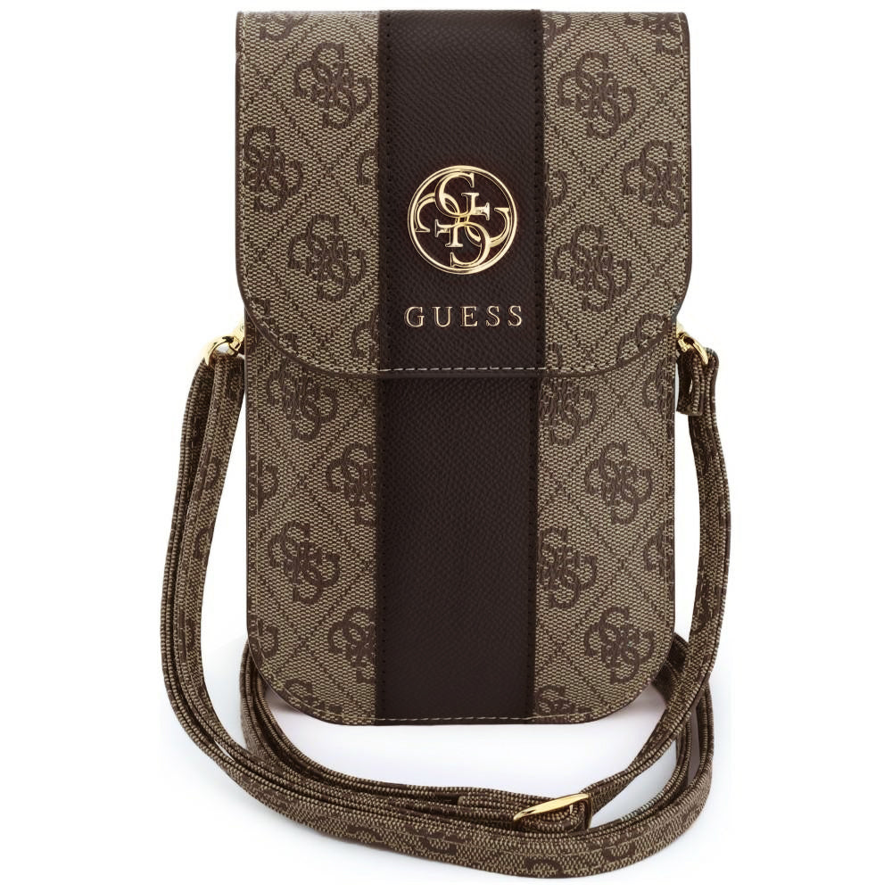 Mala Universal para Telemóvel, Guess, 4G Classic Logo Stripe, Castanha