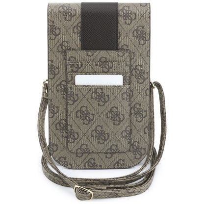Mala Universal para Telemóvel, Guess, 4G Classic Logo Stripe, Castanha