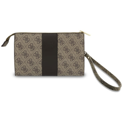 Bolsa Universal para Telemóvel, Guess, 4G Round Classic Logo Stripe, Castanha